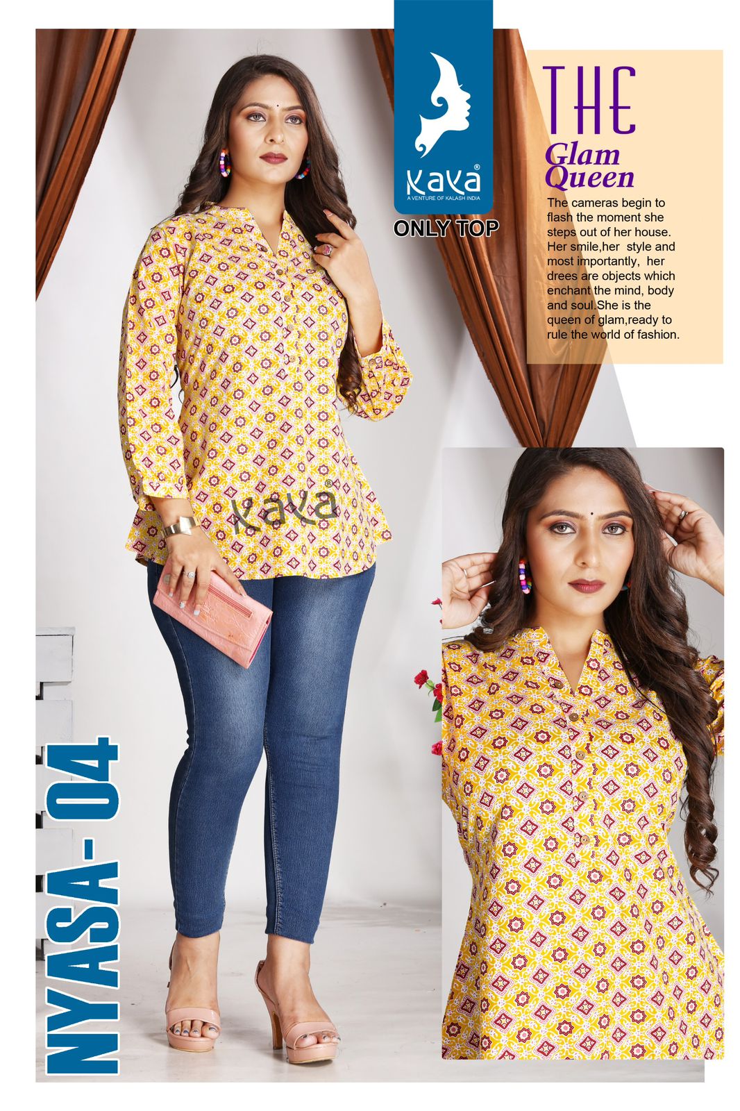 Nyasa By Kaya Cotton Printed Ladies Top Wholesale Price In Surat